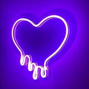 Silver and White Heart-Shaped Wall Mirror